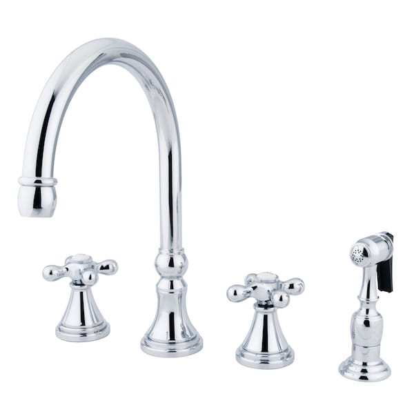 Widespread Kitchen Faucet, Polished Chrome
